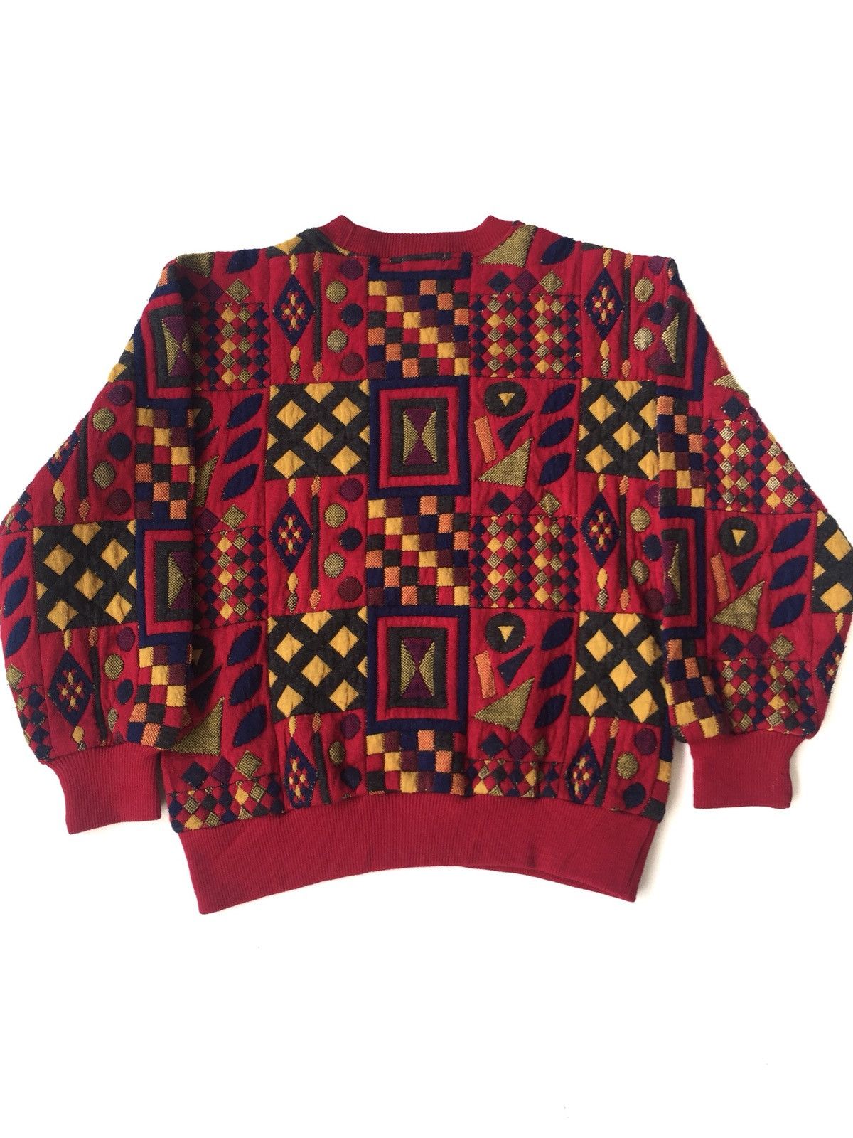 Jantzen OG Jantzen 90’s Multicolor Hand Knitted Jumper Size US S / EU 44-46 / 1 - 4 Thumbnail