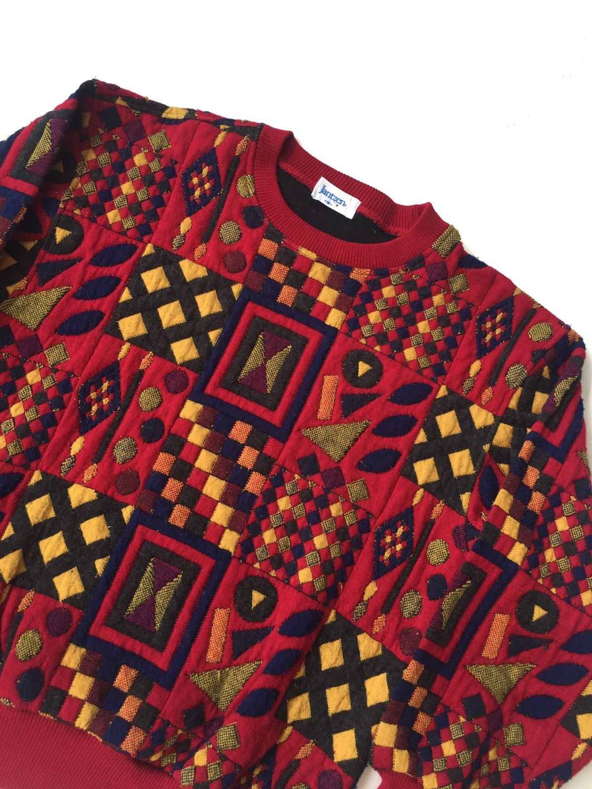 Jantzen OG Jantzen 90’s Multicolor Hand Knitted Jumper Size US S / EU 44-46 / 1 - 2 Thumbnail