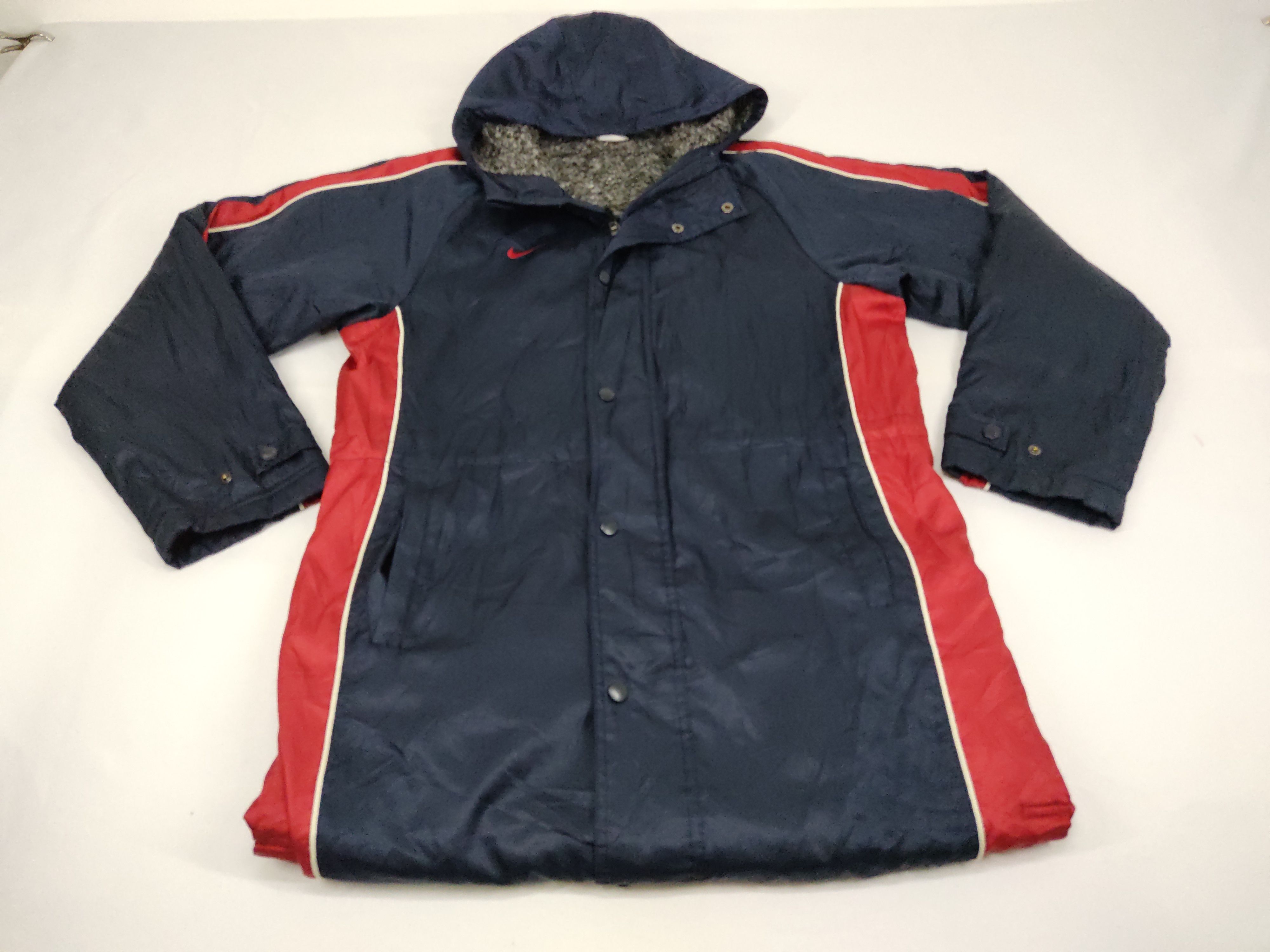 Nike Vintage Nike Swoosh Big Logo Jacket Sherpa Inner Size US M / EU 48-50 / 2 - 2 Thumbnail