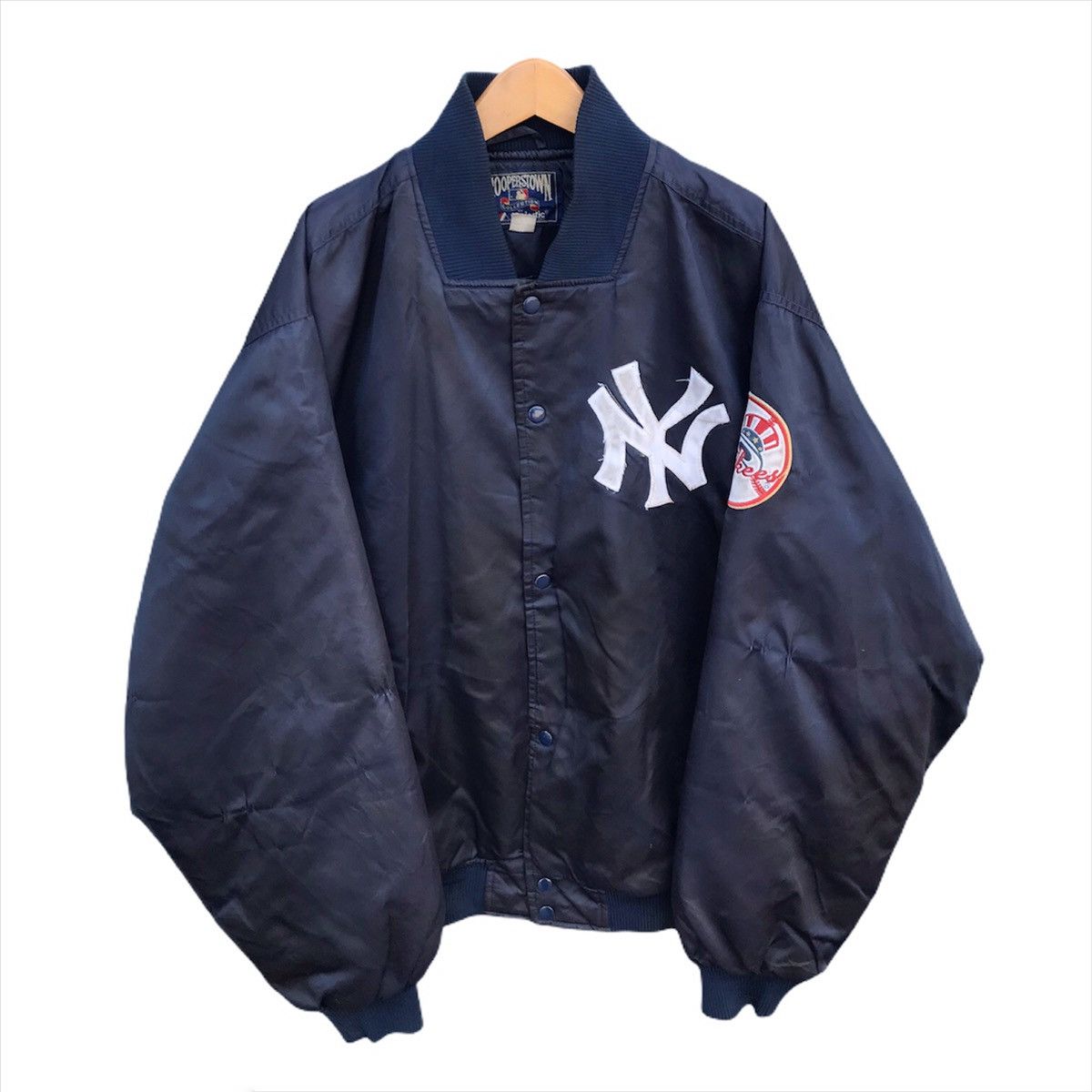 Majestic × New York Yankees Vtg New York Yankees baseball jacket Size US XL / EU 56 / 4 - 4 Thumbnail