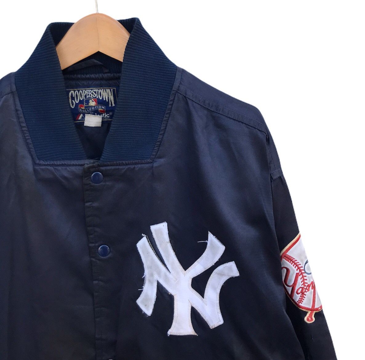 Majestic × New York Yankees Vtg New York Yankees baseball jacket Size US XL / EU 56 / 4 - 2 Thumbnail