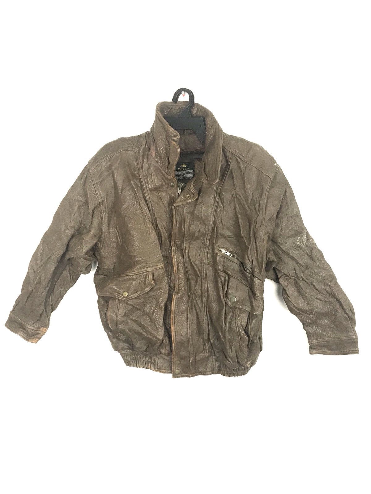 Japanese Brand Domelson Leather Jacket Classic Double Pocket Military Size US M / EU 48-50 / 2 - 1 Thumbnail