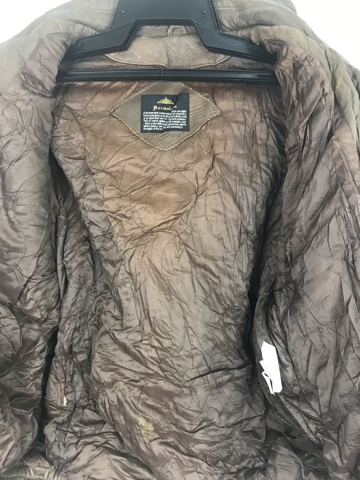 Japanese Brand Domelson Leather Jacket Classic Double Pocket Military Size US M / EU 48-50 / 2 - 7 Thumbnail