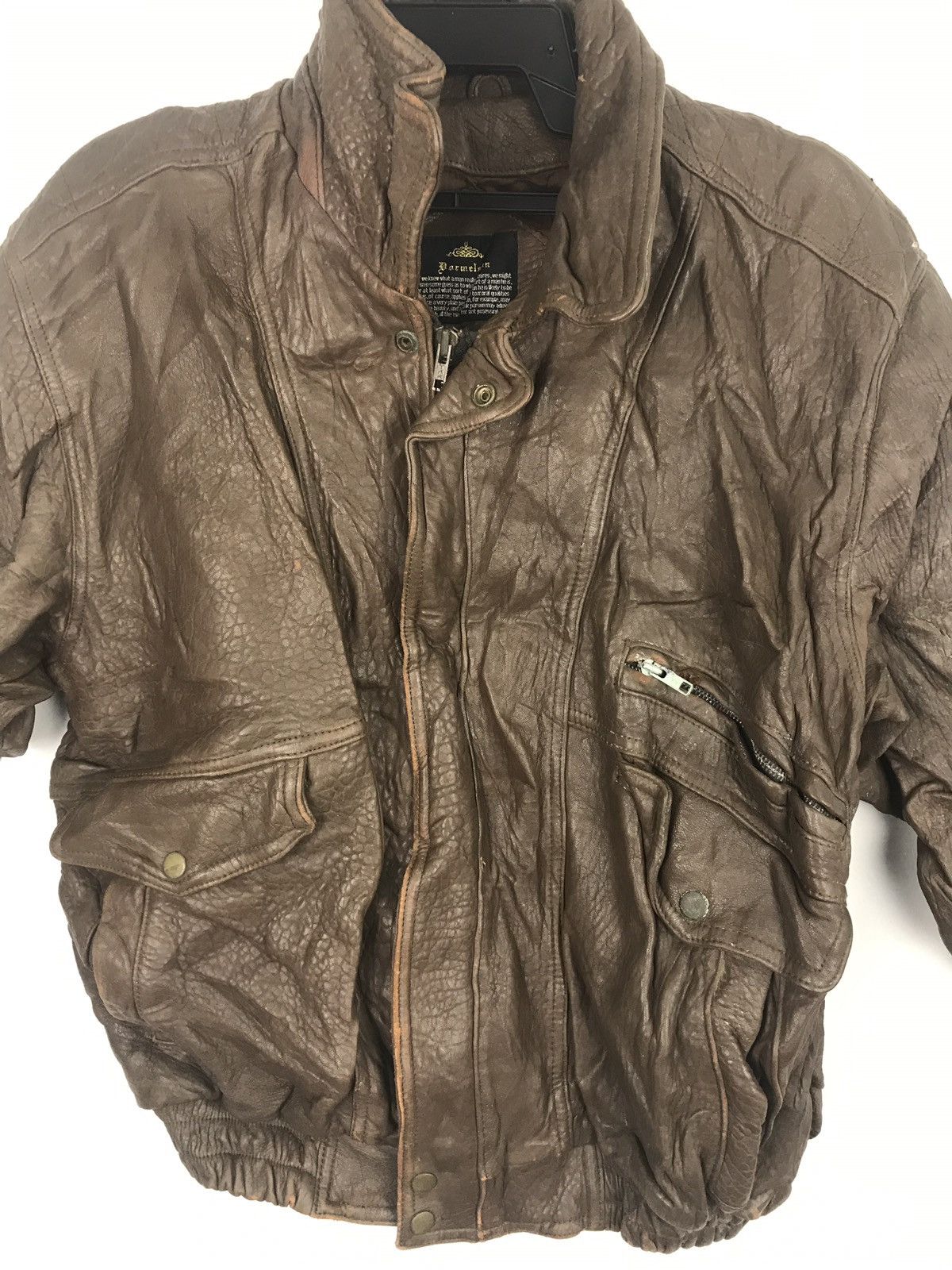 Japanese Brand Domelson Leather Jacket Classic Double Pocket Military Size US M / EU 48-50 / 2 - 4 Thumbnail