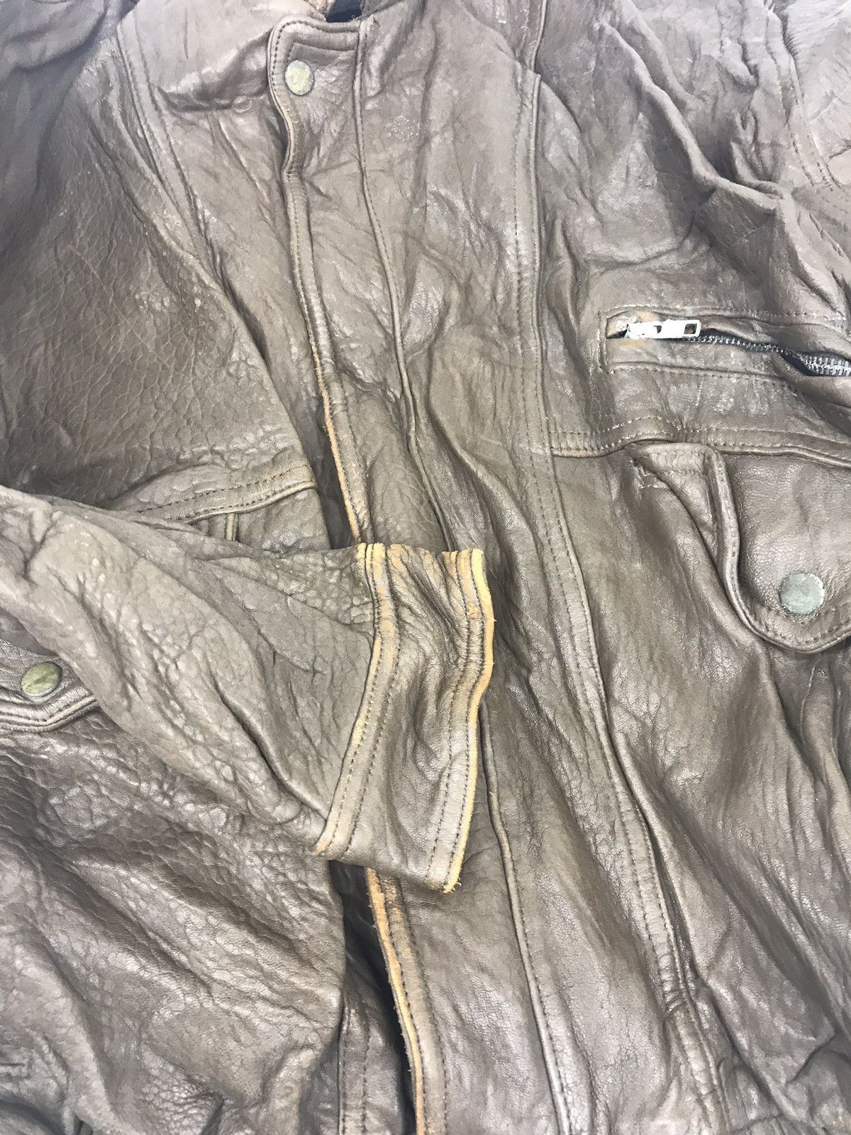 Japanese Brand Domelson Leather Jacket Classic Double Pocket Military Size US M / EU 48-50 / 2 - 17 Thumbnail