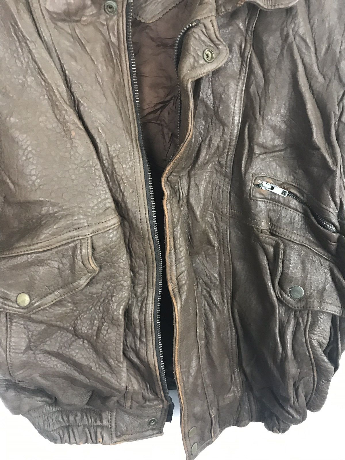 Japanese Brand Domelson Leather Jacket Classic Double Pocket Military Size US M / EU 48-50 / 2 - 6 Thumbnail