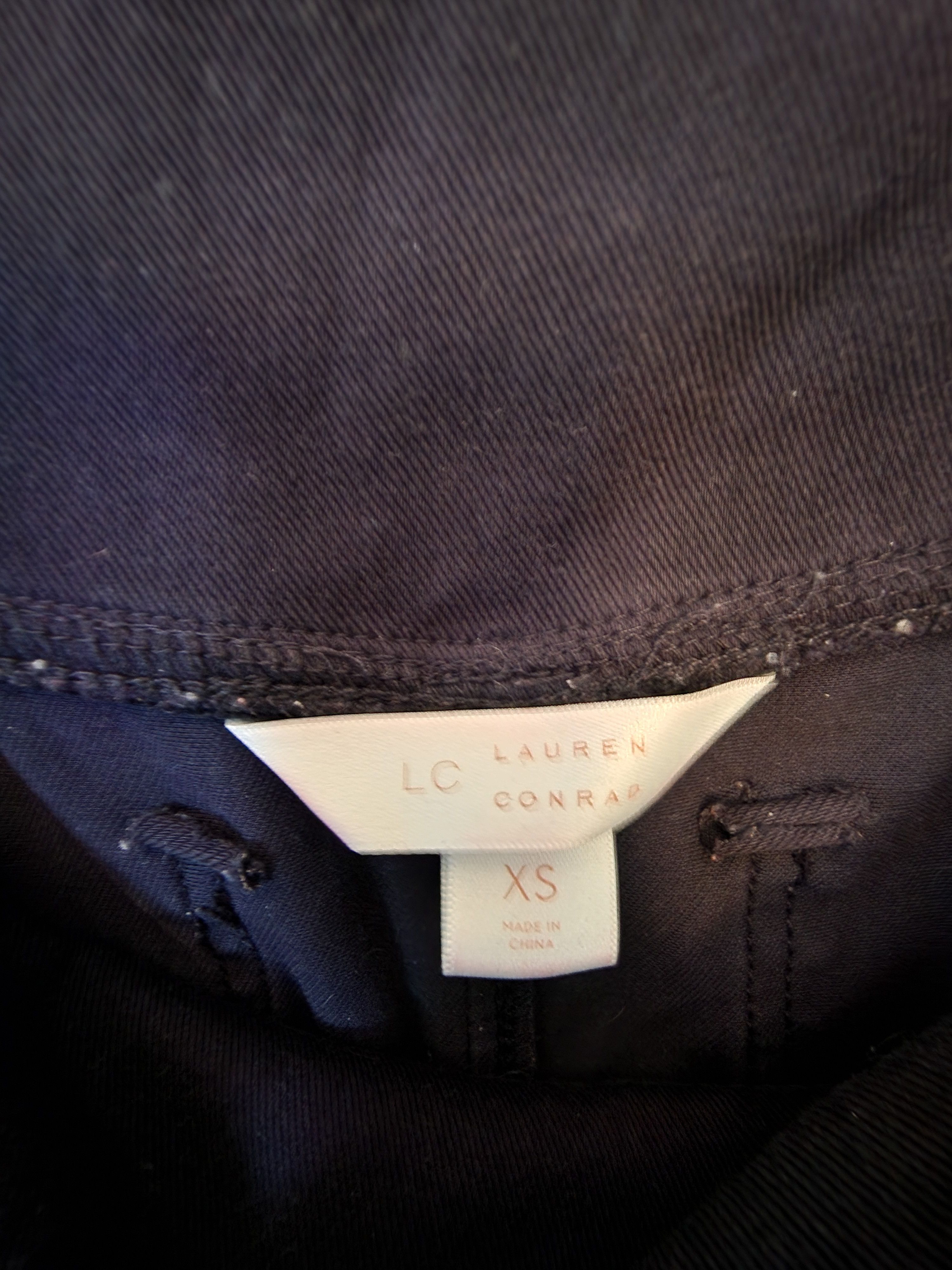 Other LC Lauren Conrad Women's Navy Blue Pull On Skinny Pants XS Size 29" - 3 Thumbnail