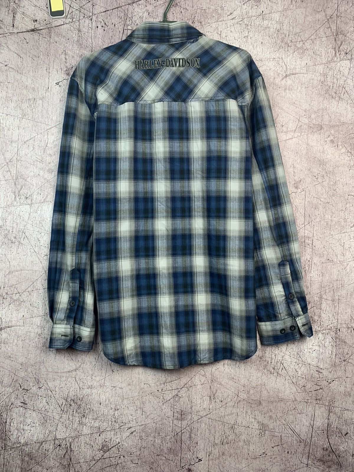 Harley Davidson × Vintage Vintage Harley Davidson Flannel Plaid Shirt Size US L / EU 52-54 / 3 - 2 Thumbnail