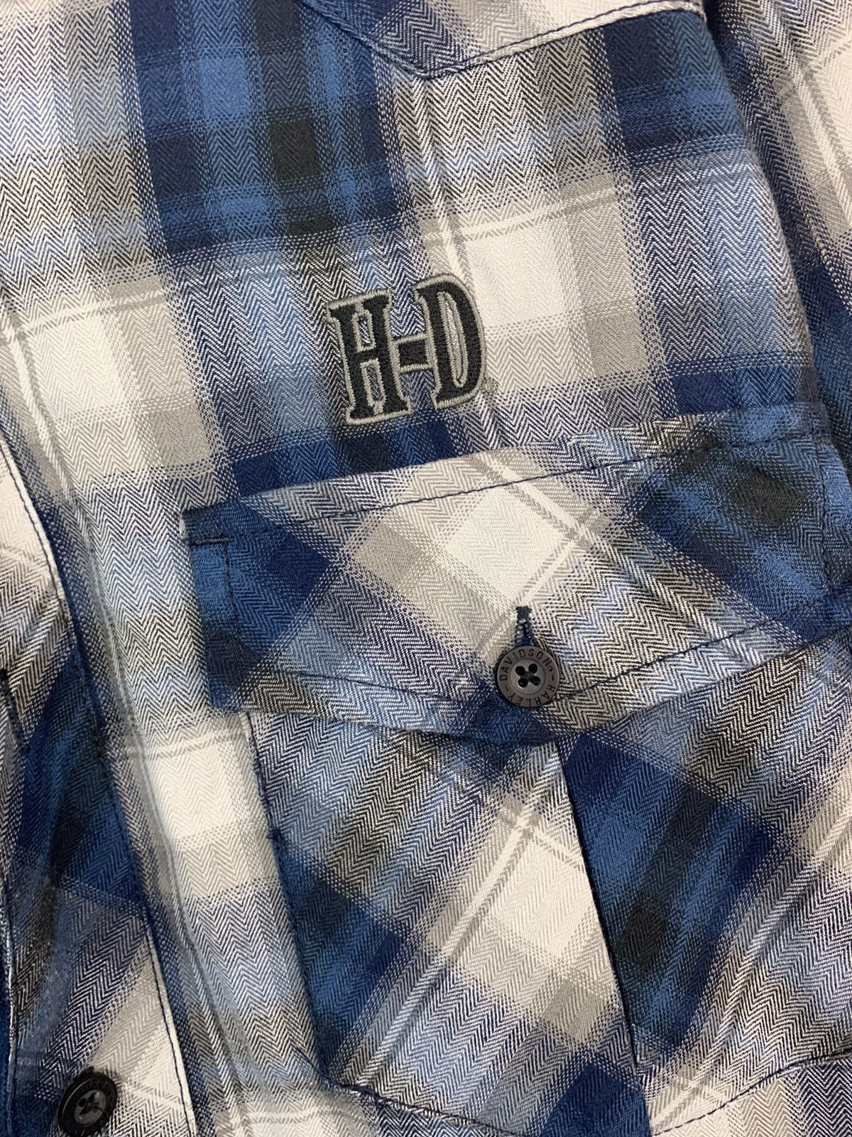 Harley Davidson × Vintage Vintage Harley Davidson Flannel Plaid Shirt Size US L / EU 52-54 / 3 - 10 Thumbnail