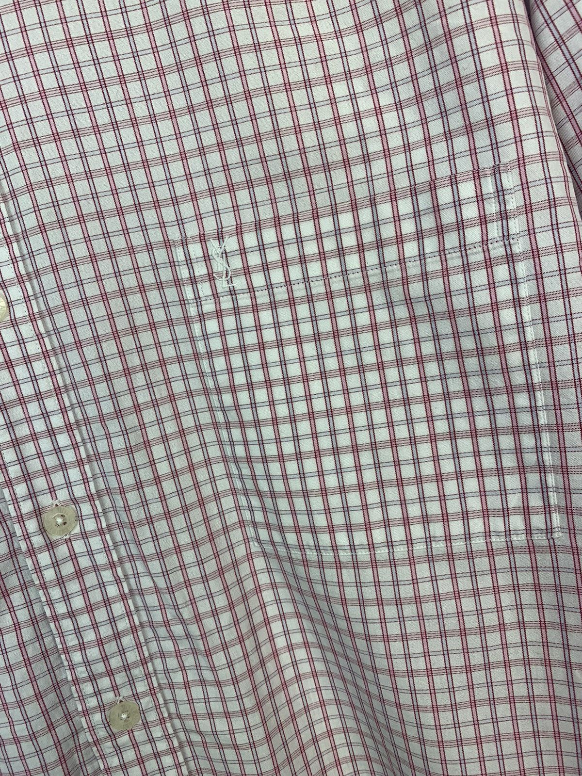 Vintage × Yves Saint Laurent Yves Saint Laurent Long Sleeve Plaid Shirt Size US L / EU 52-54 / 3 - 4 Thumbnail