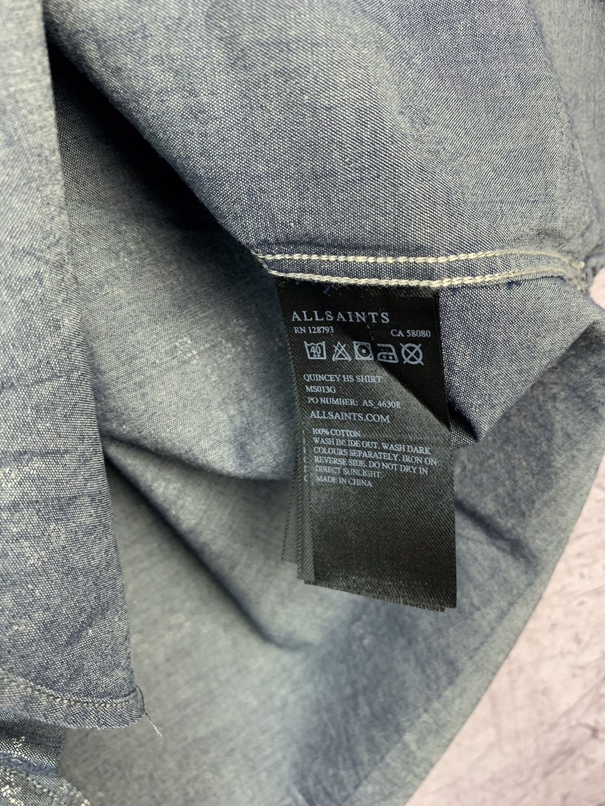 Allsaints AllSaints Mens Quincey Long SleeveShirt Size US M / EU 48-50 / 2 - 4 Thumbnail