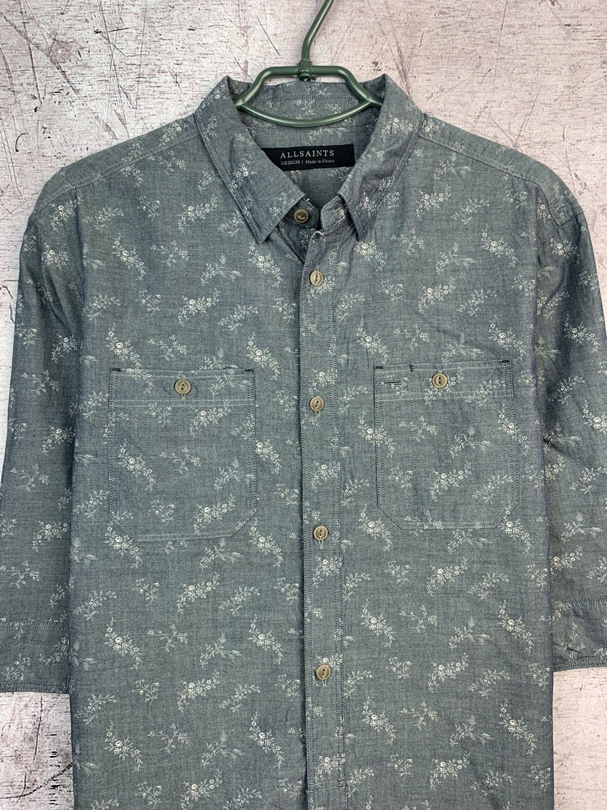 Allsaints AllSaints Mens Quincey Long SleeveShirt Size US M / EU 48-50 / 2 - 5 Thumbnail
