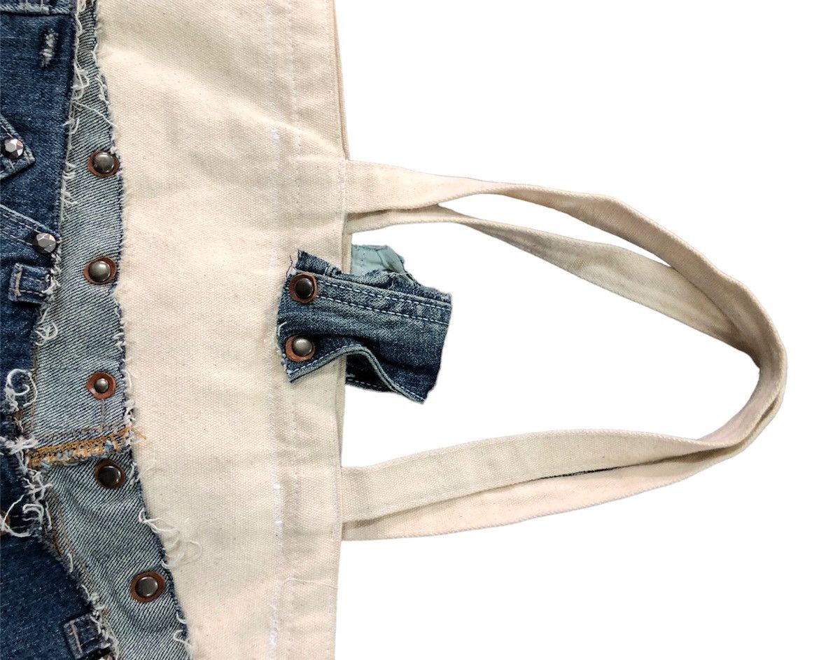Japanese Brand Rare JANNEY DRY GOODS & NOTIONS denim path tote bag Size ONE SIZE - 4 Thumbnail