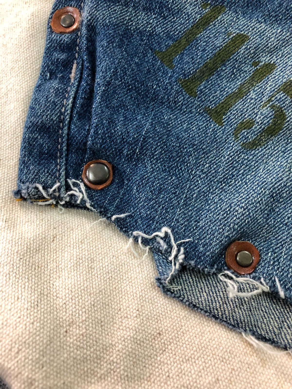 Japanese Brand Rare JANNEY DRY GOODS & NOTIONS denim path tote bag Size ONE SIZE - 10 Thumbnail