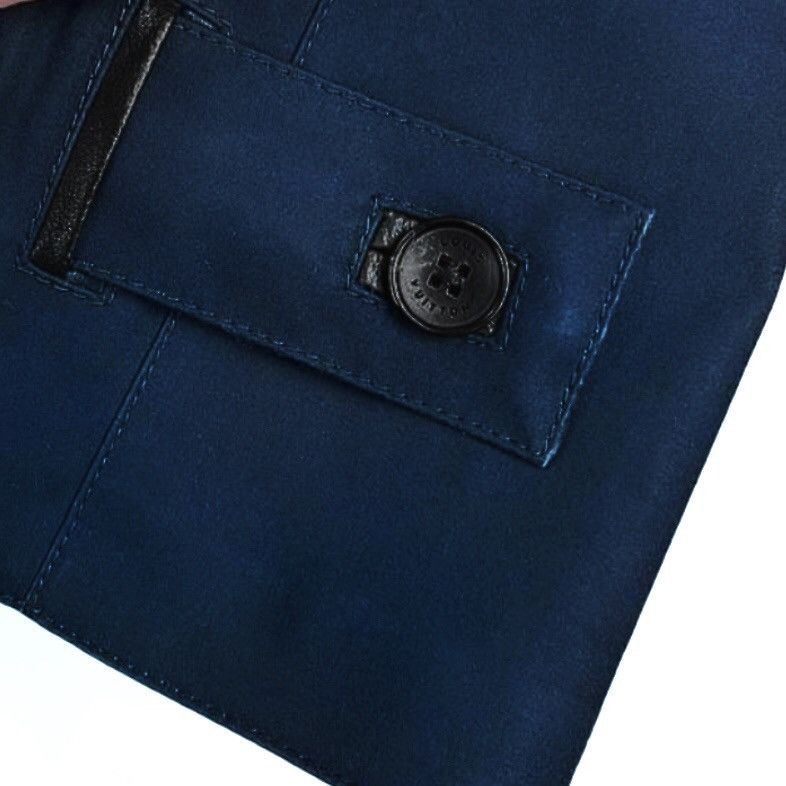 Louis Vuitton 🔵cropped waterproof mackintosh coat/hooded jacket navy blue Size US M / EU 48-50 / 2 - 6 Thumbnail