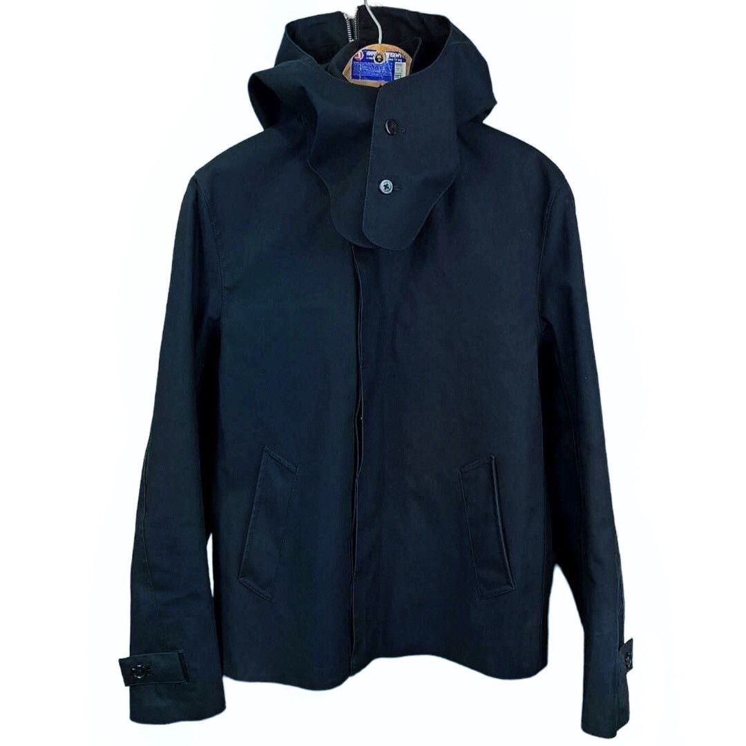 Louis Vuitton 🔵cropped waterproof mackintosh coat/hooded jacket navy blue Size US M / EU 48-50 / 2 - 1 Thumbnail