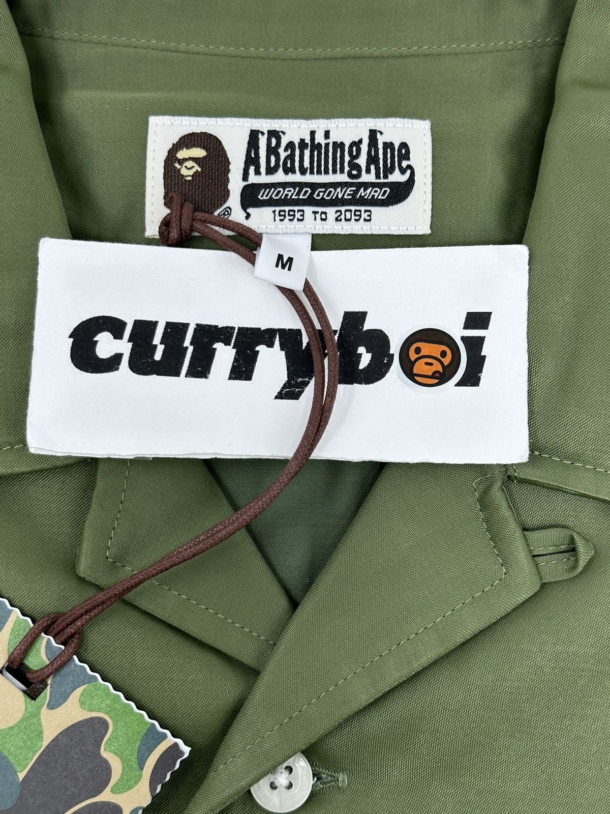 Bape BAPE Japan Culture Open Collar Shirt Olive Drab Size US M / EU 48-50 / 2 - 6 Thumbnail