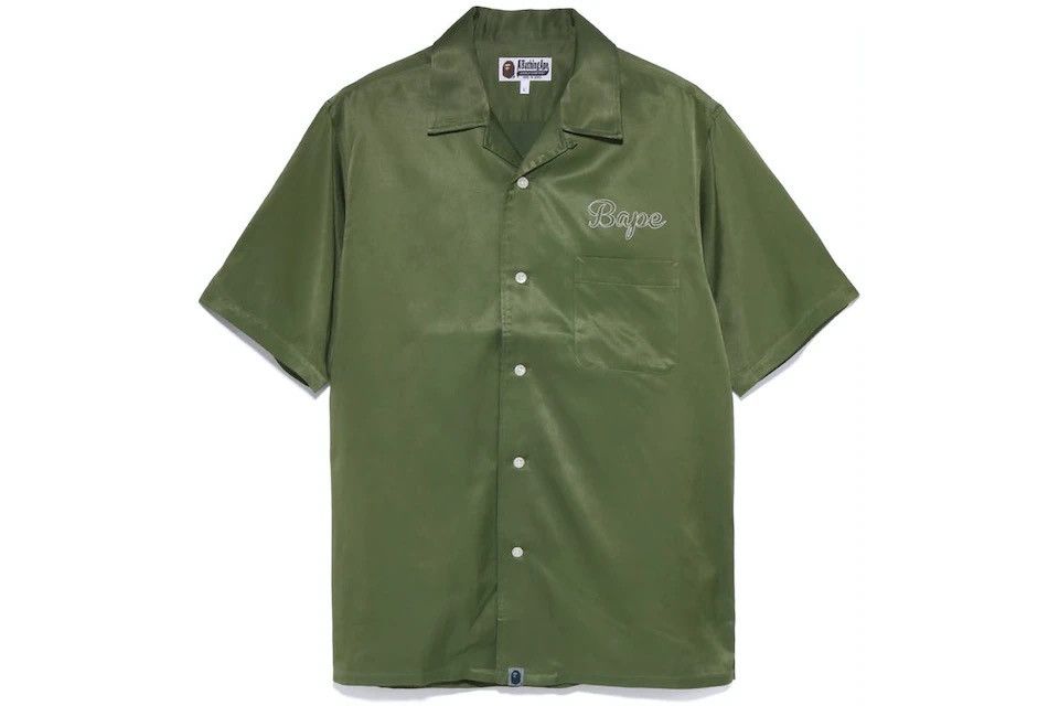 Bape BAPE Japan Culture Open Collar Shirt Olive Drab Size US M / EU 48-50 / 2 - 2 Thumbnail