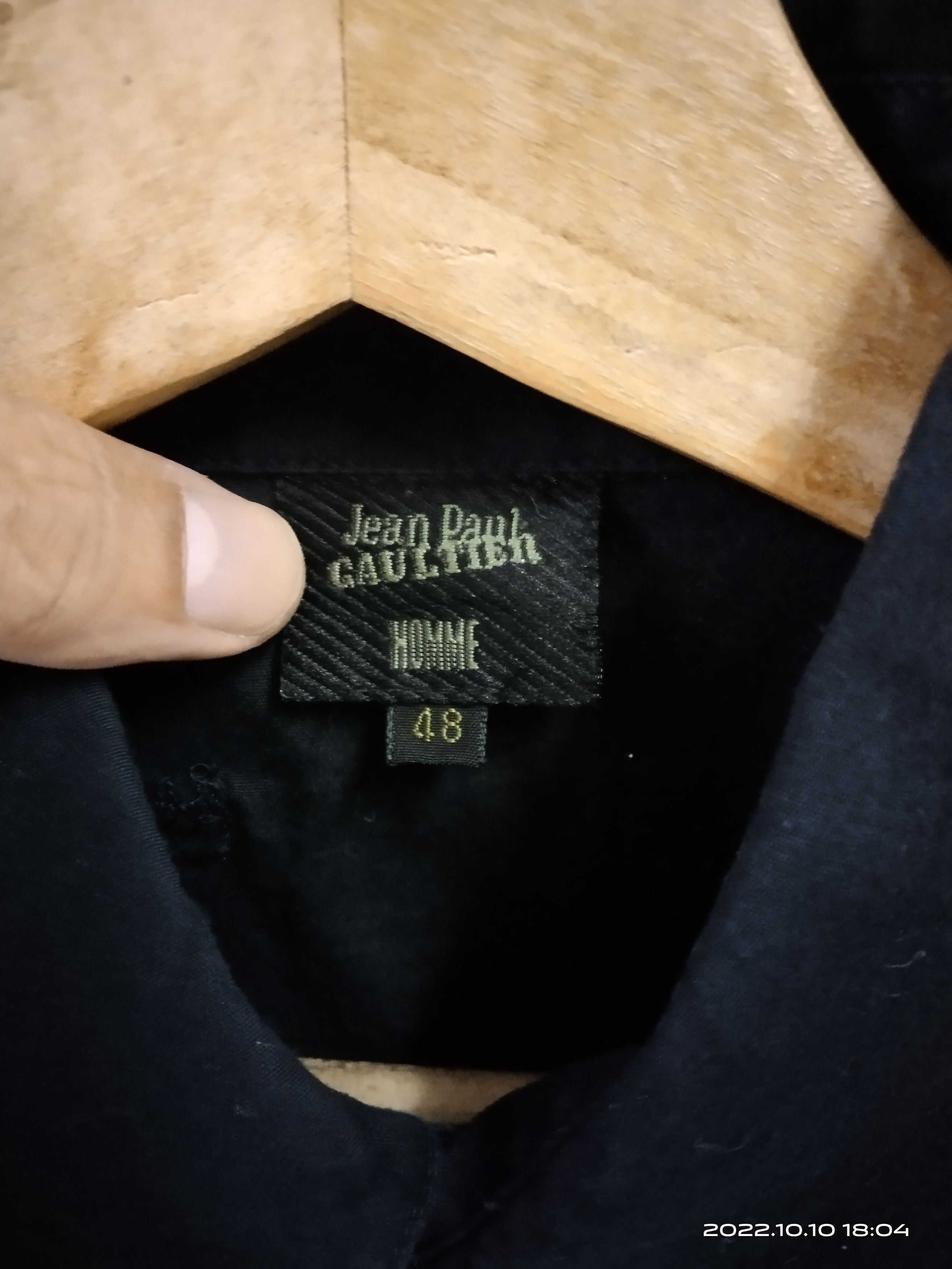 Jean Paul Gaultier GRAIL🔥OG JEAN PAUL GAULTIER HOMME BLACK BUTTON UP Size US M / EU 48-50 / 2 - 5 Thumbnail