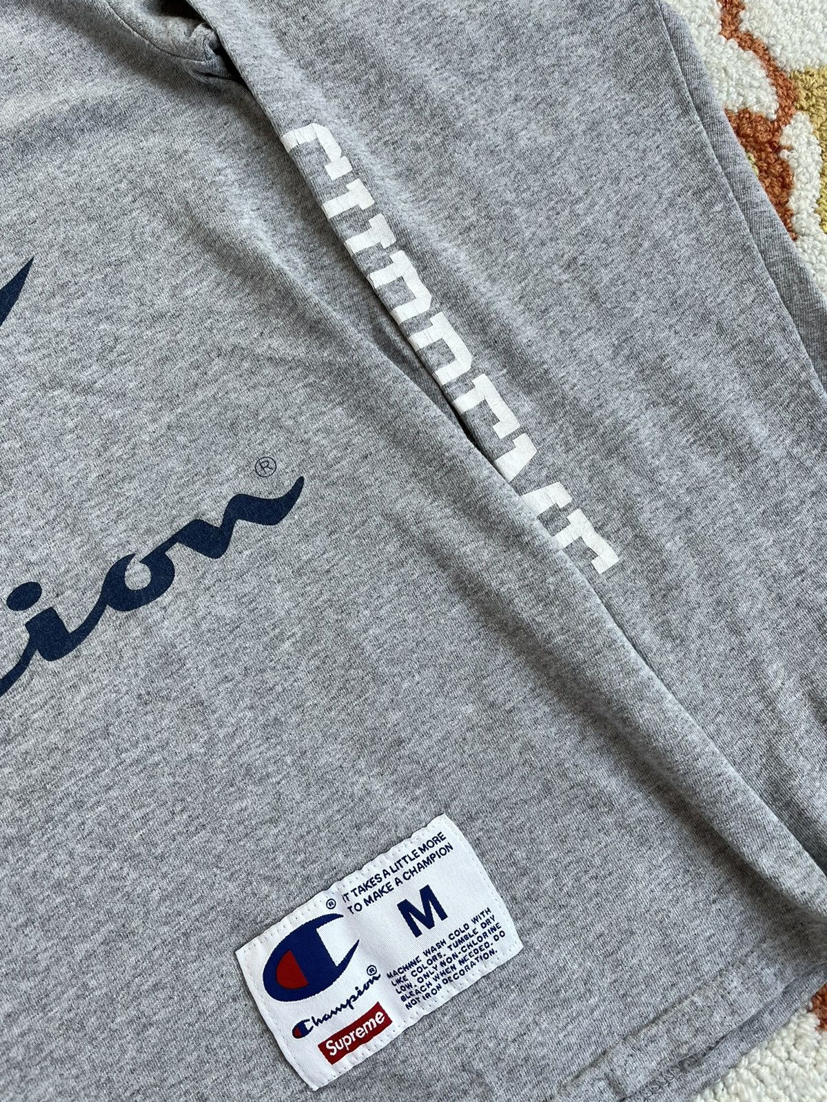 Champion × Supreme Supreme x Champion LS Tee SS17 Heather Grey Size US M / EU 48-50 / 2 - 3 Thumbnail