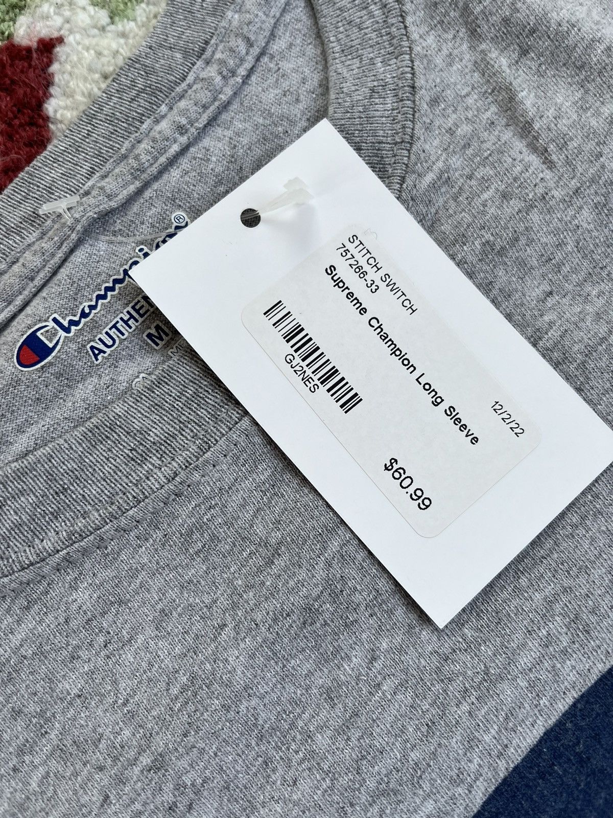 Champion × Supreme Supreme x Champion LS Tee SS17 Heather Grey Size US M / EU 48-50 / 2 - 6 Thumbnail