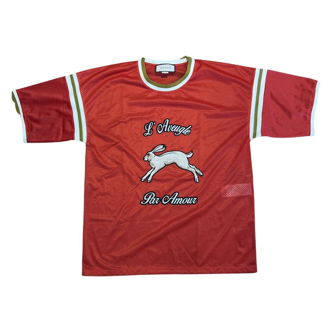 image of Gucci Amour Jersey Tee in Red, Men's (Size 2XL)