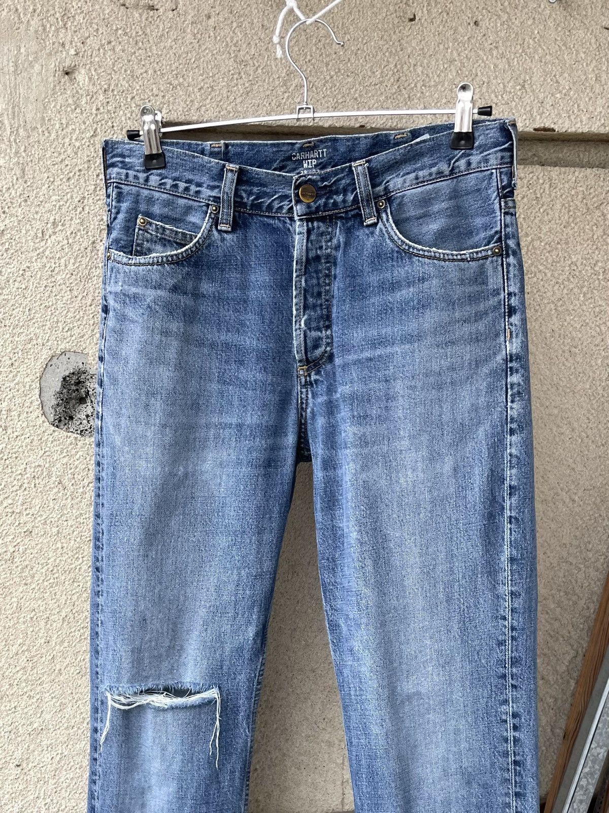 Carhartt Vintage Carhartt WIP Distressed Marlow Pant Denim Jeans Size US 29 - 4 Thumbnail