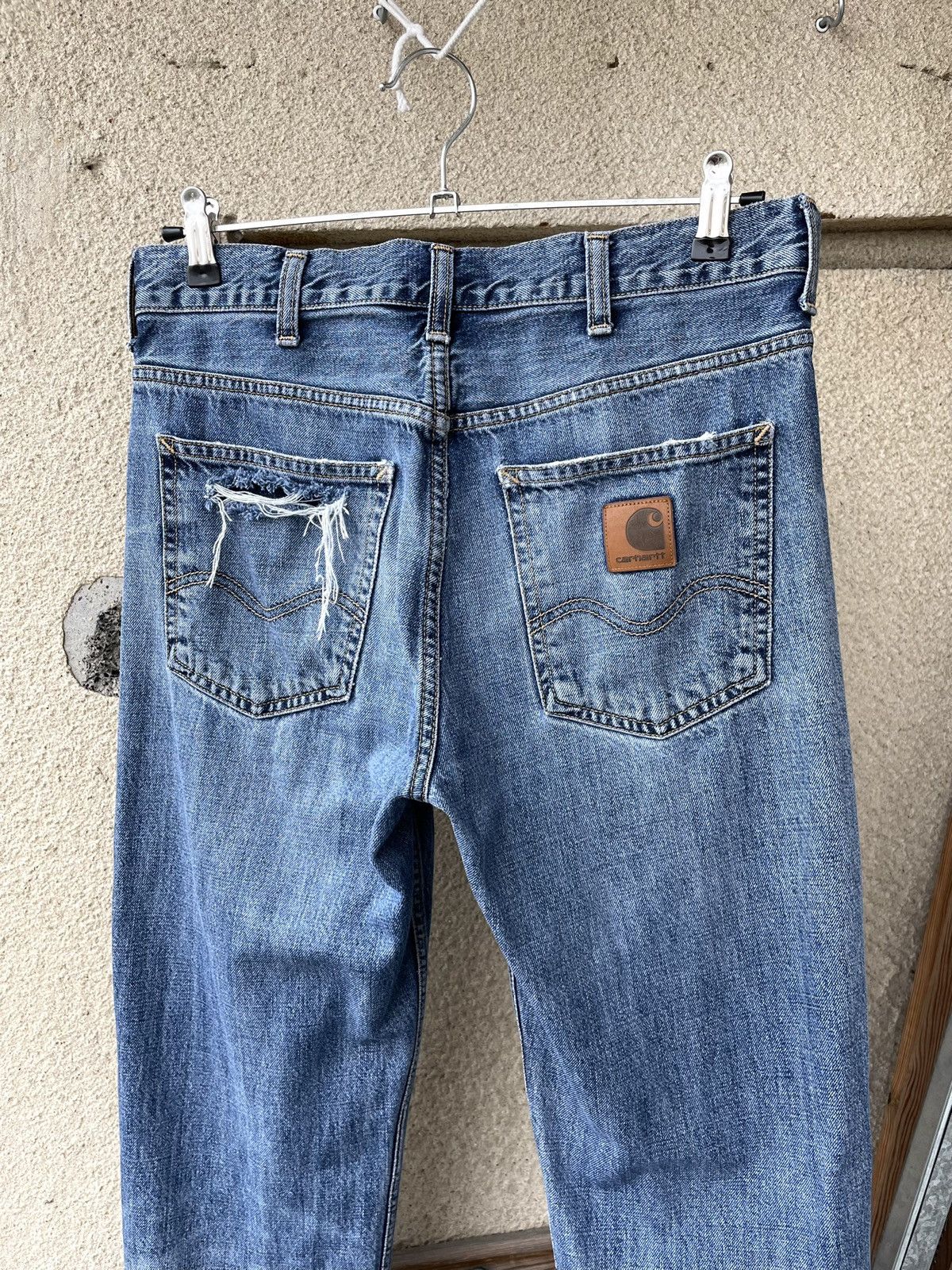 Carhartt Vintage Carhartt WIP Distressed Marlow Pant Denim Jeans Size US 29 - 3 Thumbnail