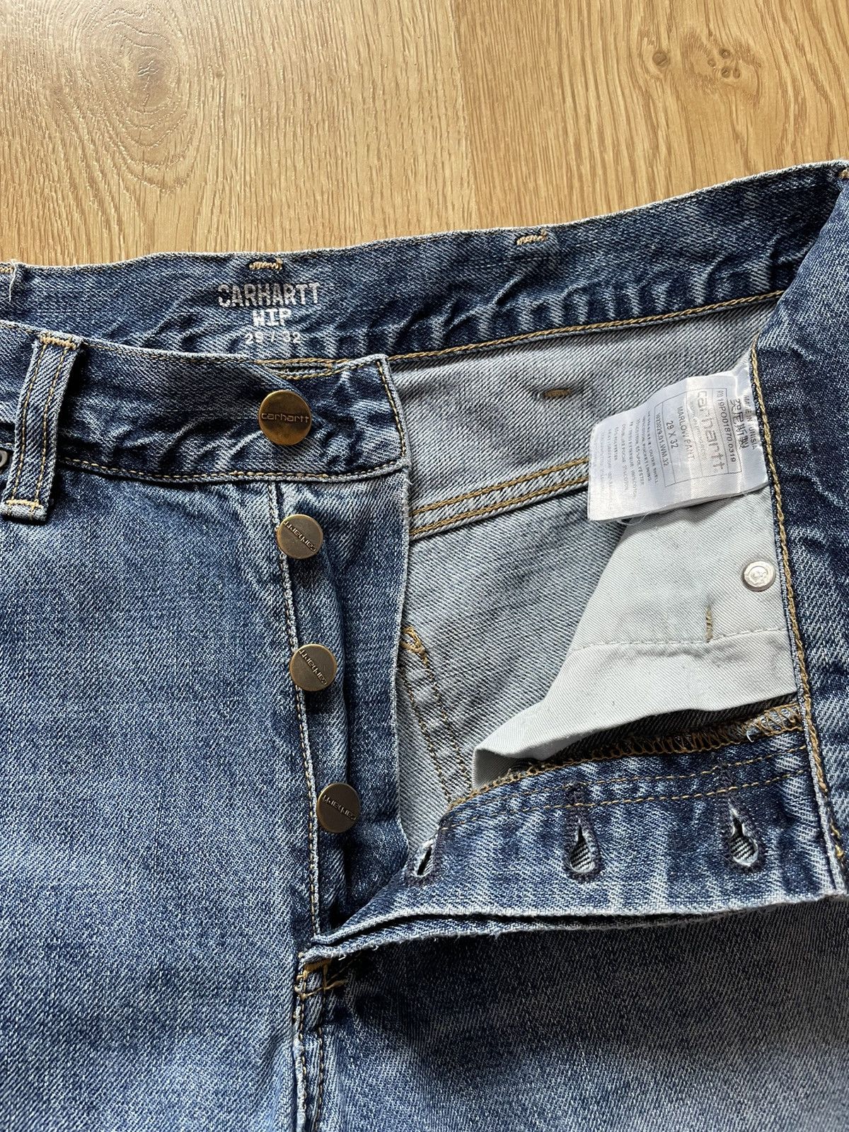 Carhartt Vintage Carhartt WIP Distressed Marlow Pant Denim Jeans Size US 29 - 23 Thumbnail