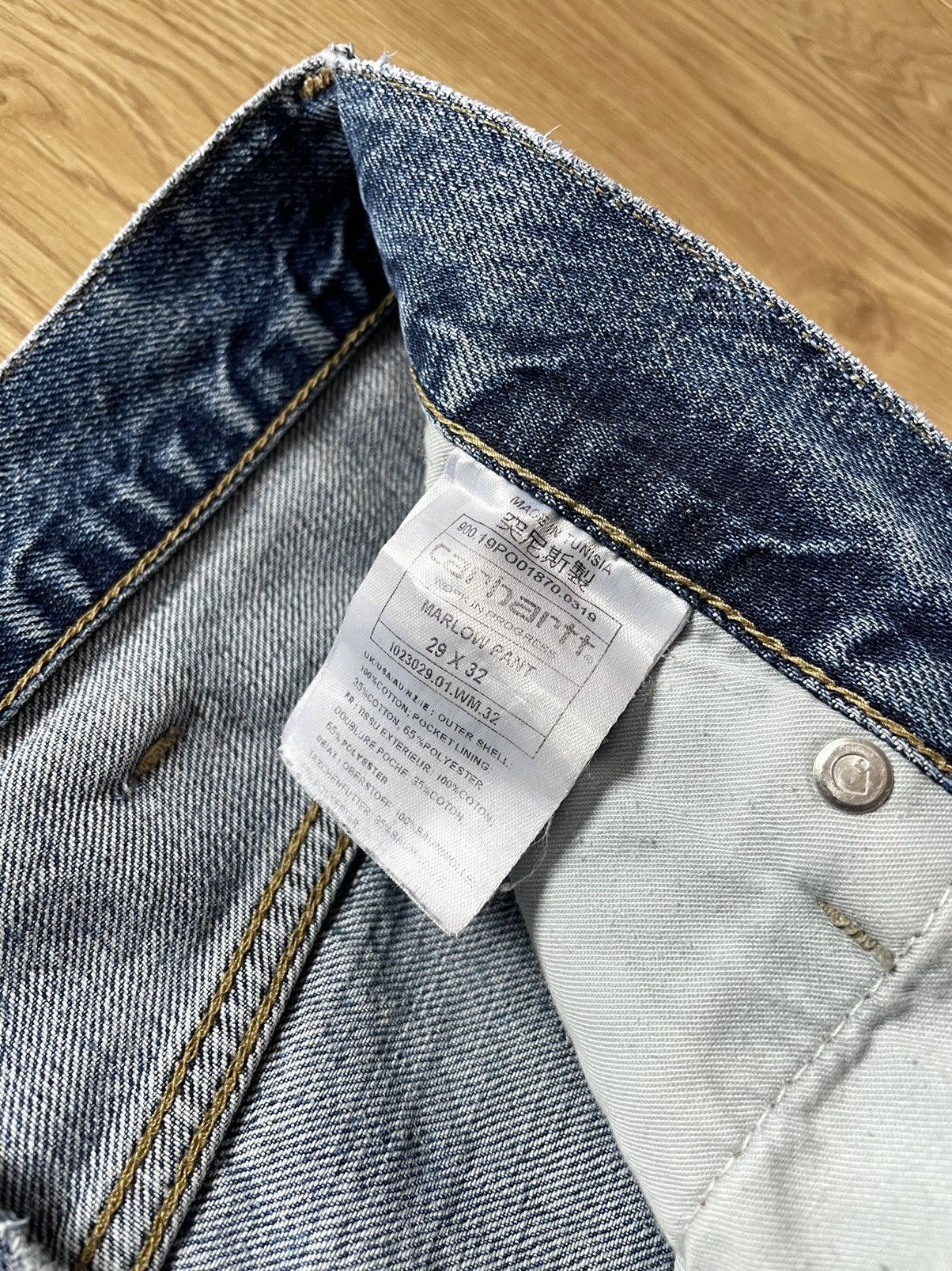 Carhartt Vintage Carhartt WIP Distressed Marlow Pant Denim Jeans Size US 29 - 24 Thumbnail