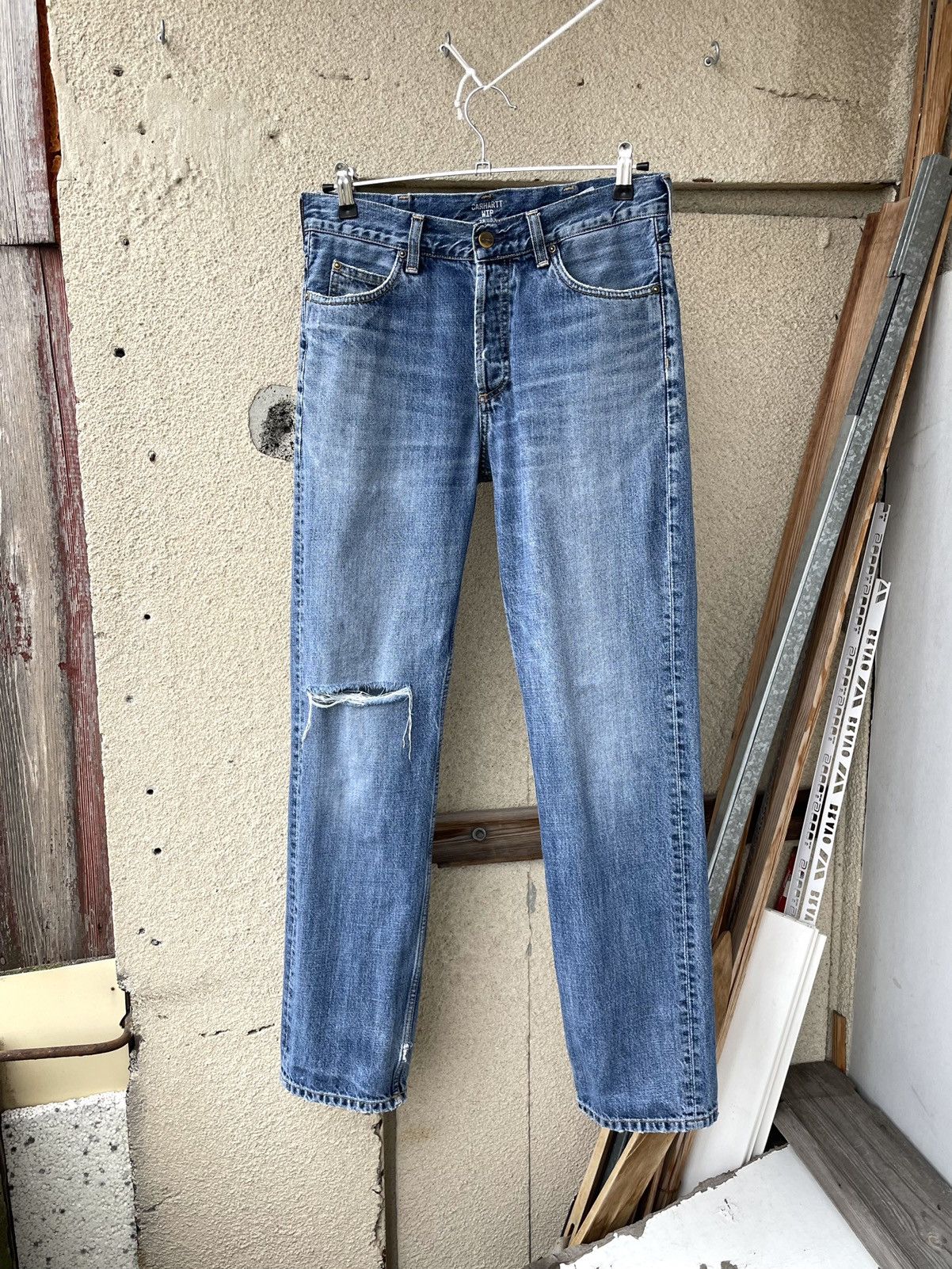 Carhartt Vintage Carhartt WIP Distressed Marlow Pant Denim Jeans Size US 29 - 2 Thumbnail