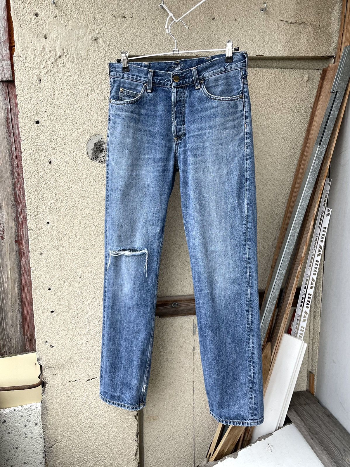 Carhartt Vintage Carhartt WIP Distressed Marlow Pant Denim Jeans Size US 29 - 13 Thumbnail