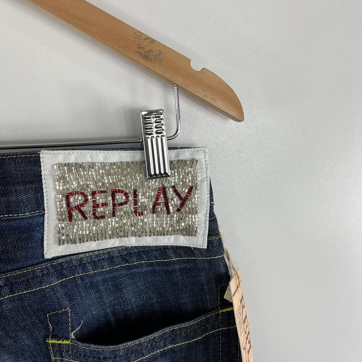 Japanese Brand Replay Denim Woman’s Jeans RRP 194,99€ Beads Logo Size 28/32 Size 28" / US 6 / IT 42 - 9 Thumbnail