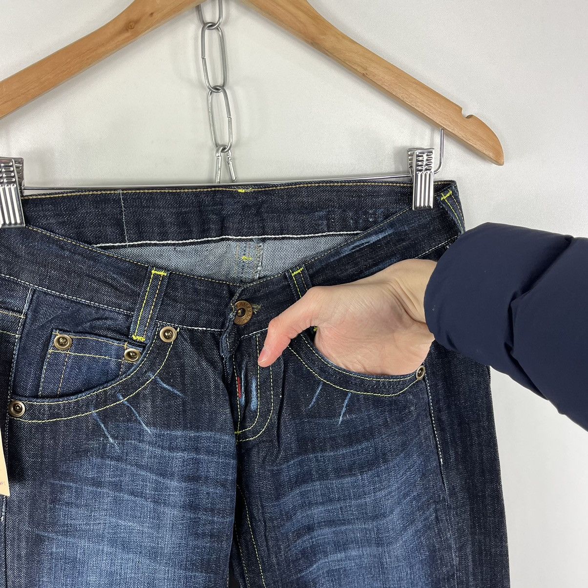 Japanese Brand Replay Denim Woman’s Jeans RRP 194,99€ Beads Logo Size 28/32 Size 28" / US 6 / IT 42 - 3 Thumbnail