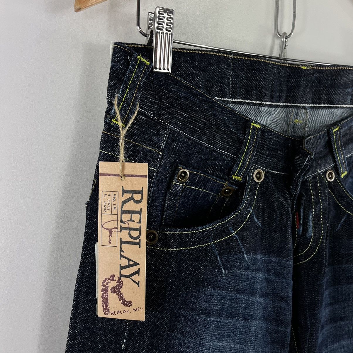 Japanese Brand Replay Denim Woman’s Jeans RRP 194,99€ Beads Logo Size 28/32 Size 28" / US 6 / IT 42 - 5 Thumbnail