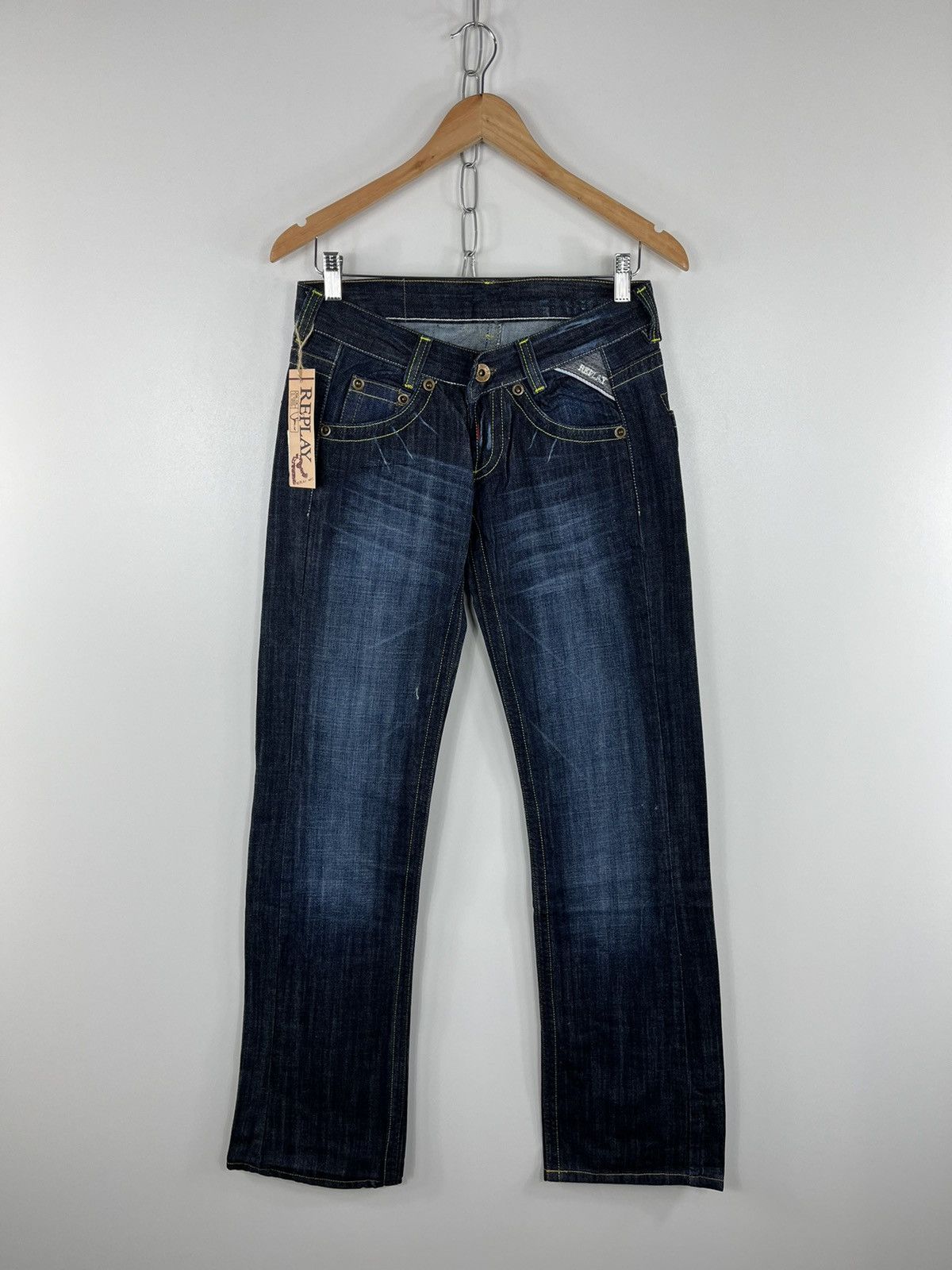 Japanese Brand Replay Denim Woman’s Jeans RRP 194,99€ Beads Logo Size 28/32 Size 28" / US 6 / IT 42 - 2 Thumbnail