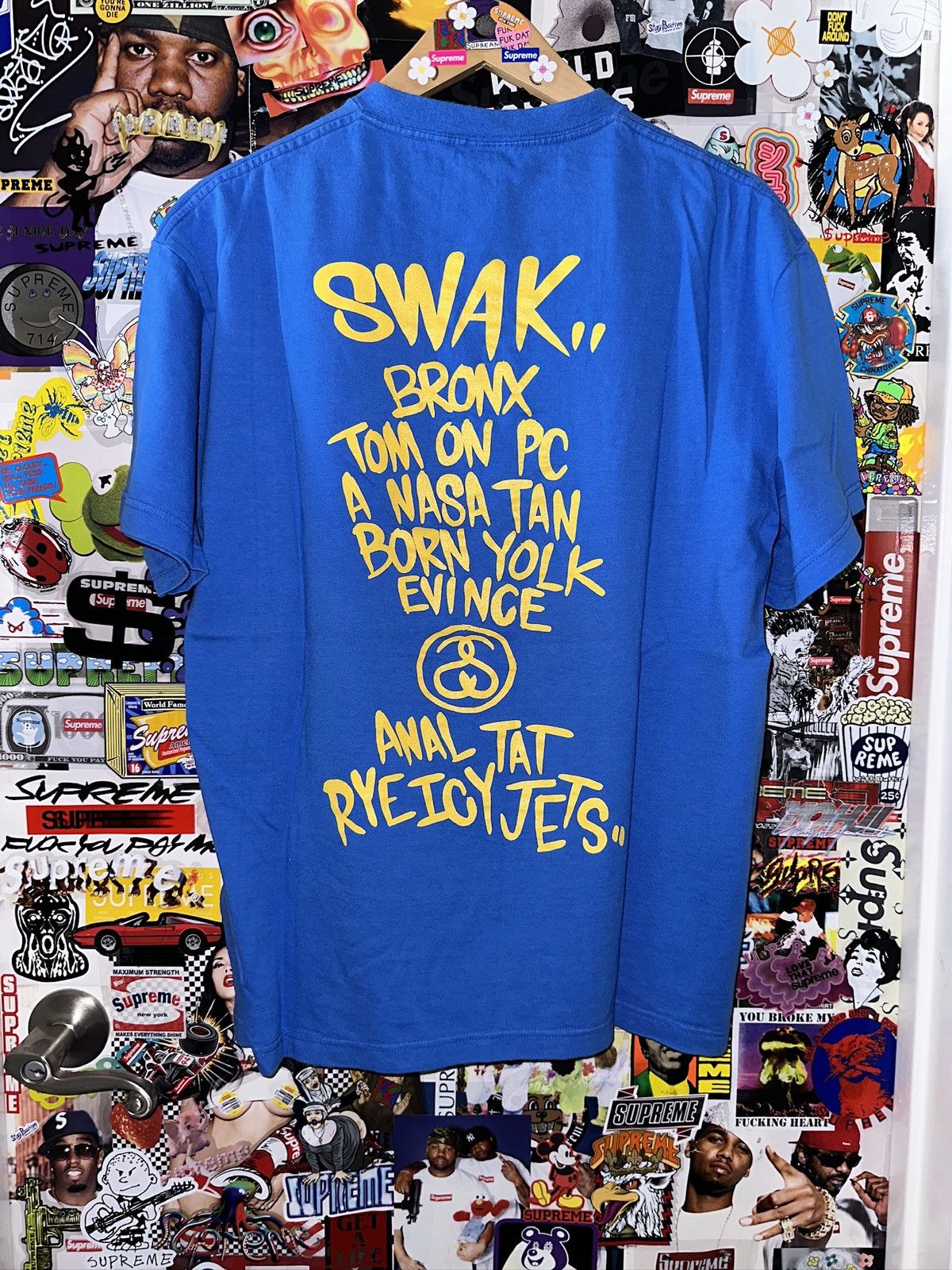 Kaws × Original Fake × Stussy Stussy Kaws World Tour Tee Blue Large 2007 RARE og box logo Size US L / EU 52-54 / 3 - 2 Thumbnail