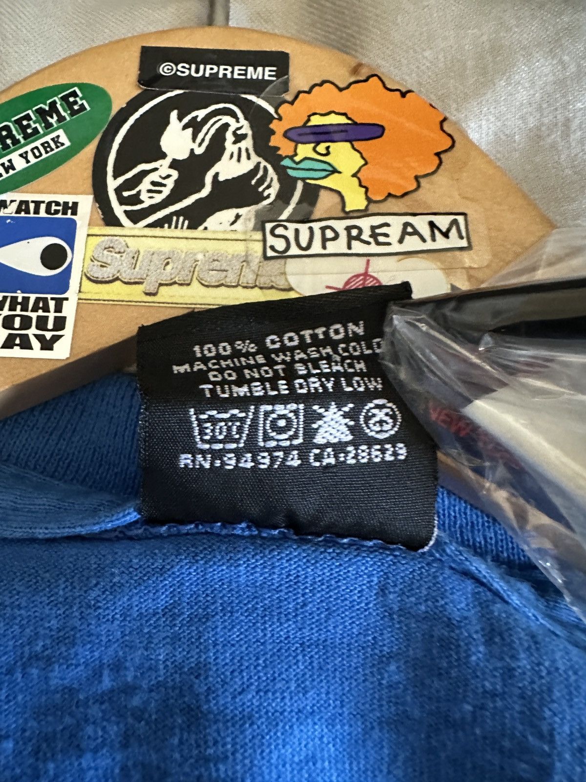 Kaws × Original Fake × Stussy Stussy Kaws World Tour Tee Blue Large 2007 RARE og box logo Size US L / EU 52-54 / 3 - 7 Thumbnail
