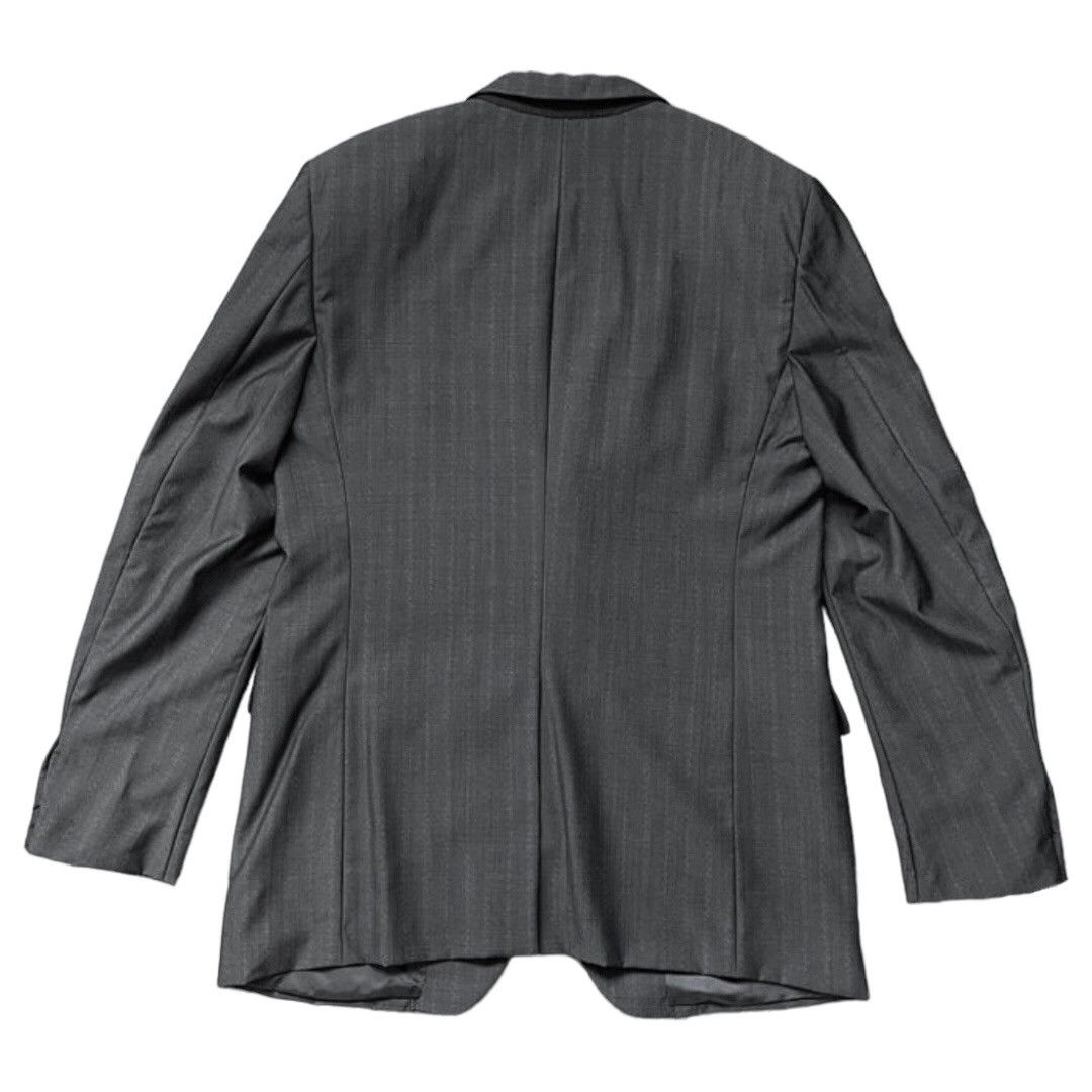 Prada 🔵wool/silk pinstriped tailored blazer dark grey Size 52R - 9 Thumbnail