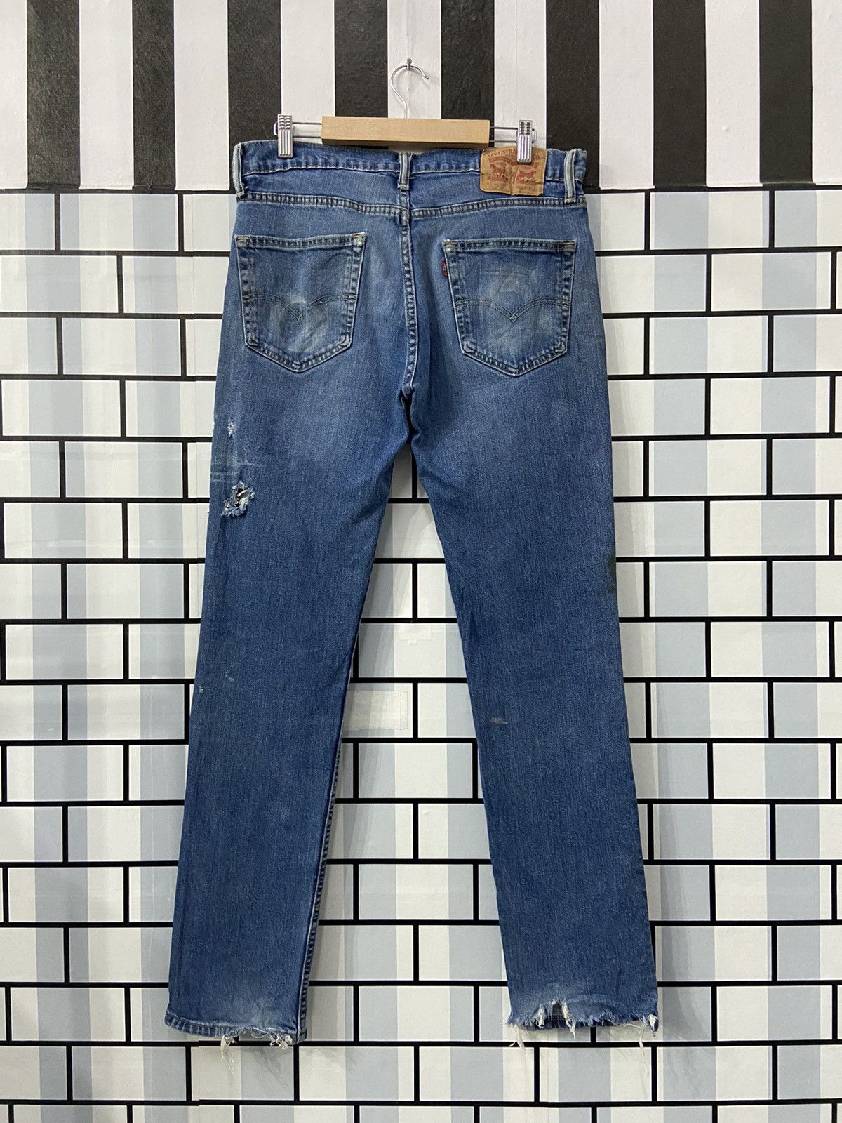 Levi's × Vintage Vintage Levi’s 511 Distressed Denim Pants 33X32 Size US 33 - 2 Thumbnail