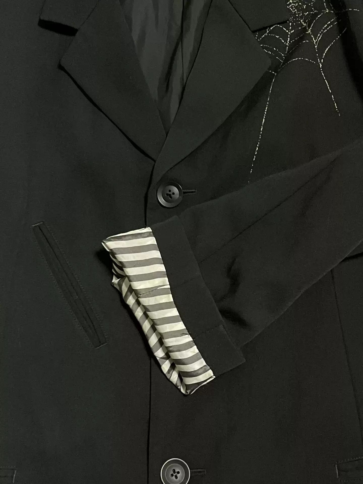 Yohji Yamamoto yohji yamamoto 18aw spider web suit jacket