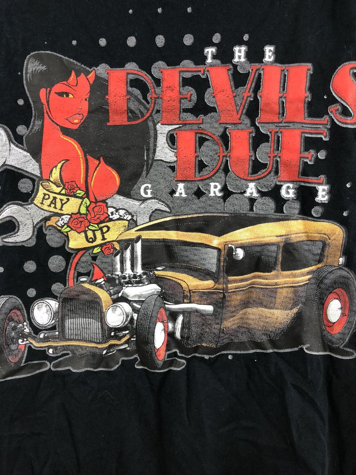 Gildan × Vintage Vintage Gildan Big Logo Devils Due Garage Black Size L Size US L / EU 52-54 / 3 - 4 Thumbnail
