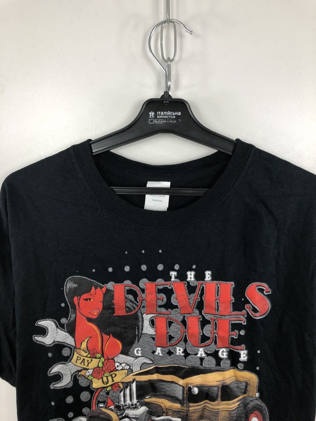Gildan × Vintage Vintage Gildan Big Logo Devils Due Garage Black Size L Size US L / EU 52-54 / 3 - 3 Thumbnail