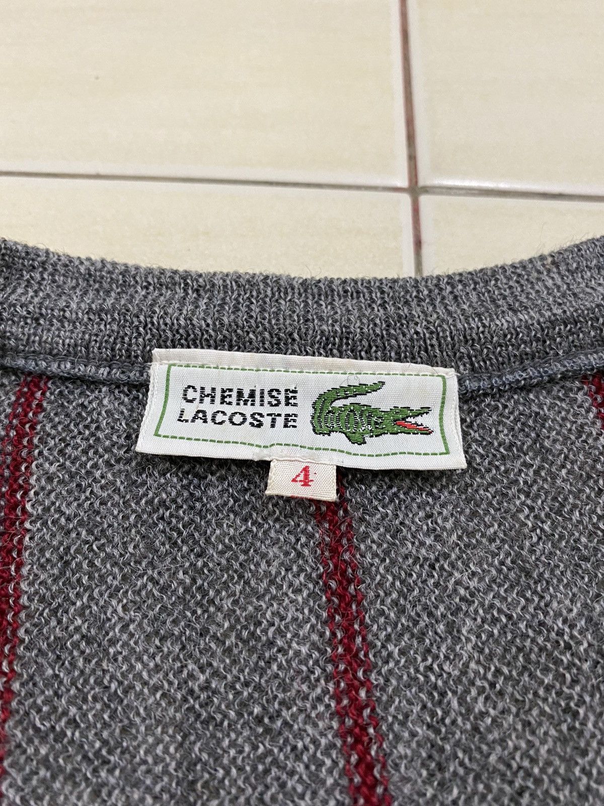 Lacoste Vintage Lacoste Knitwear wool cardigan Size US L / EU 52-54 / 3 - 9 Thumbnail