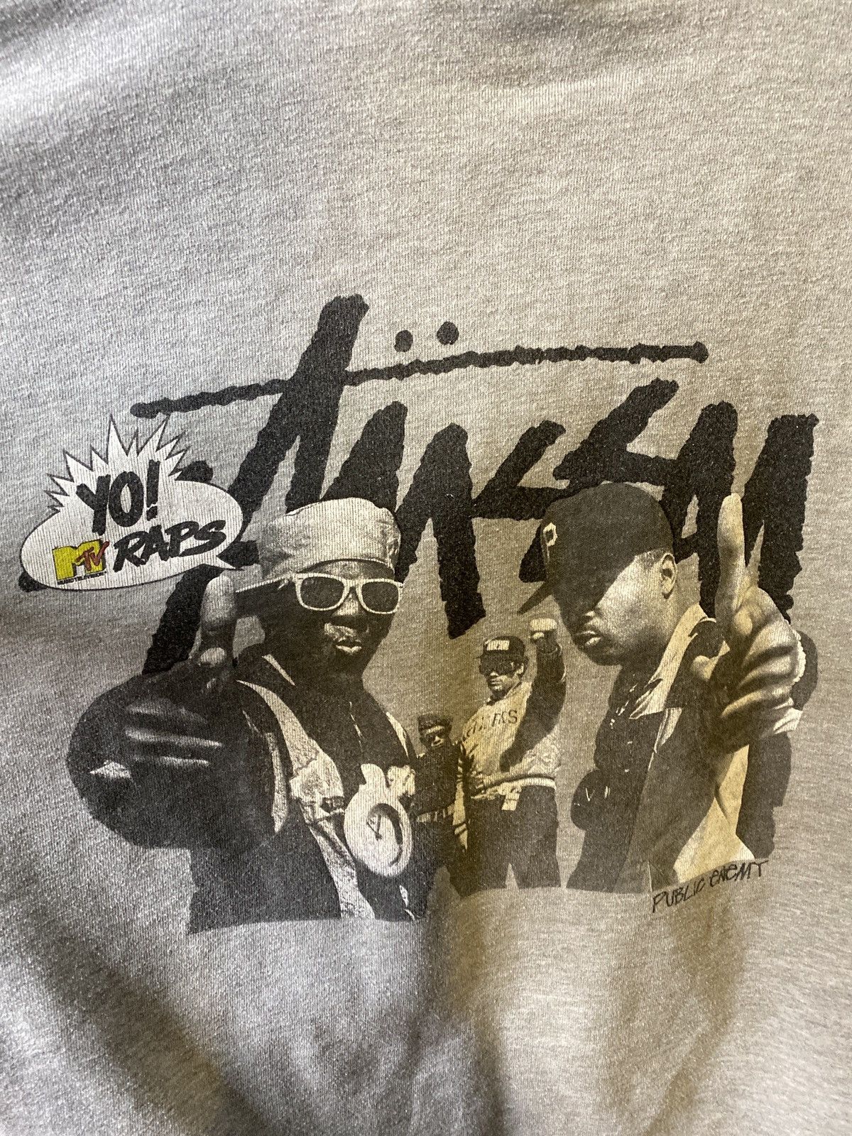 image of Stussy X Yo! Mtv Raps X Public Enemy in Grey, Men's (Size 2XL)