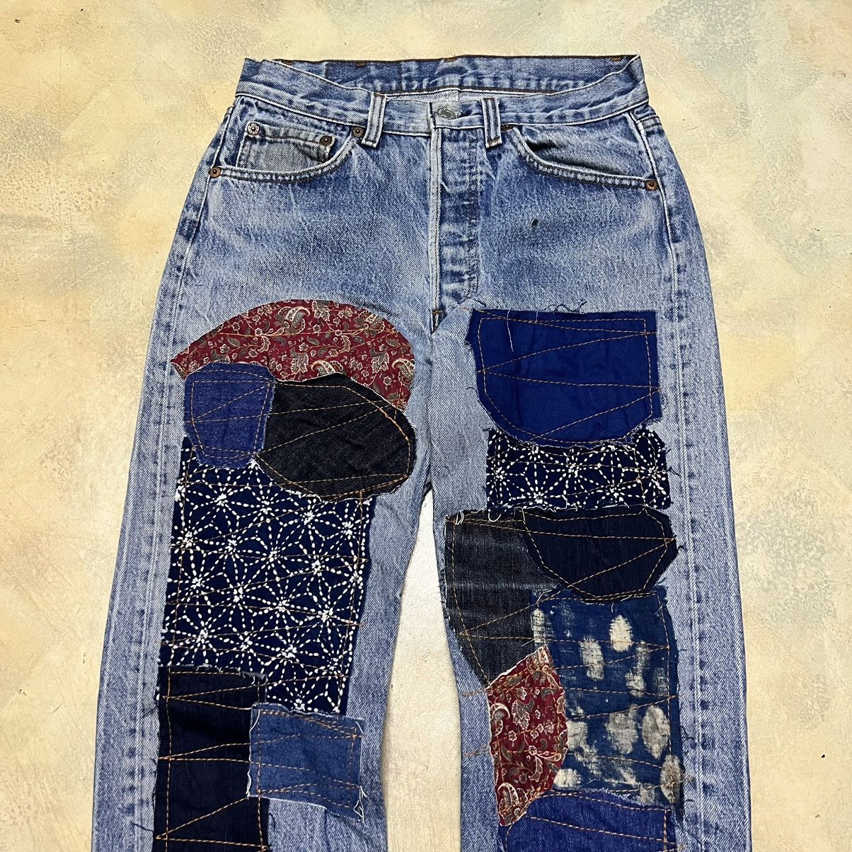 Levi's Vintage Levis Rework Patchwork Style Size US 28 / EU 44 - 3 Thumbnail