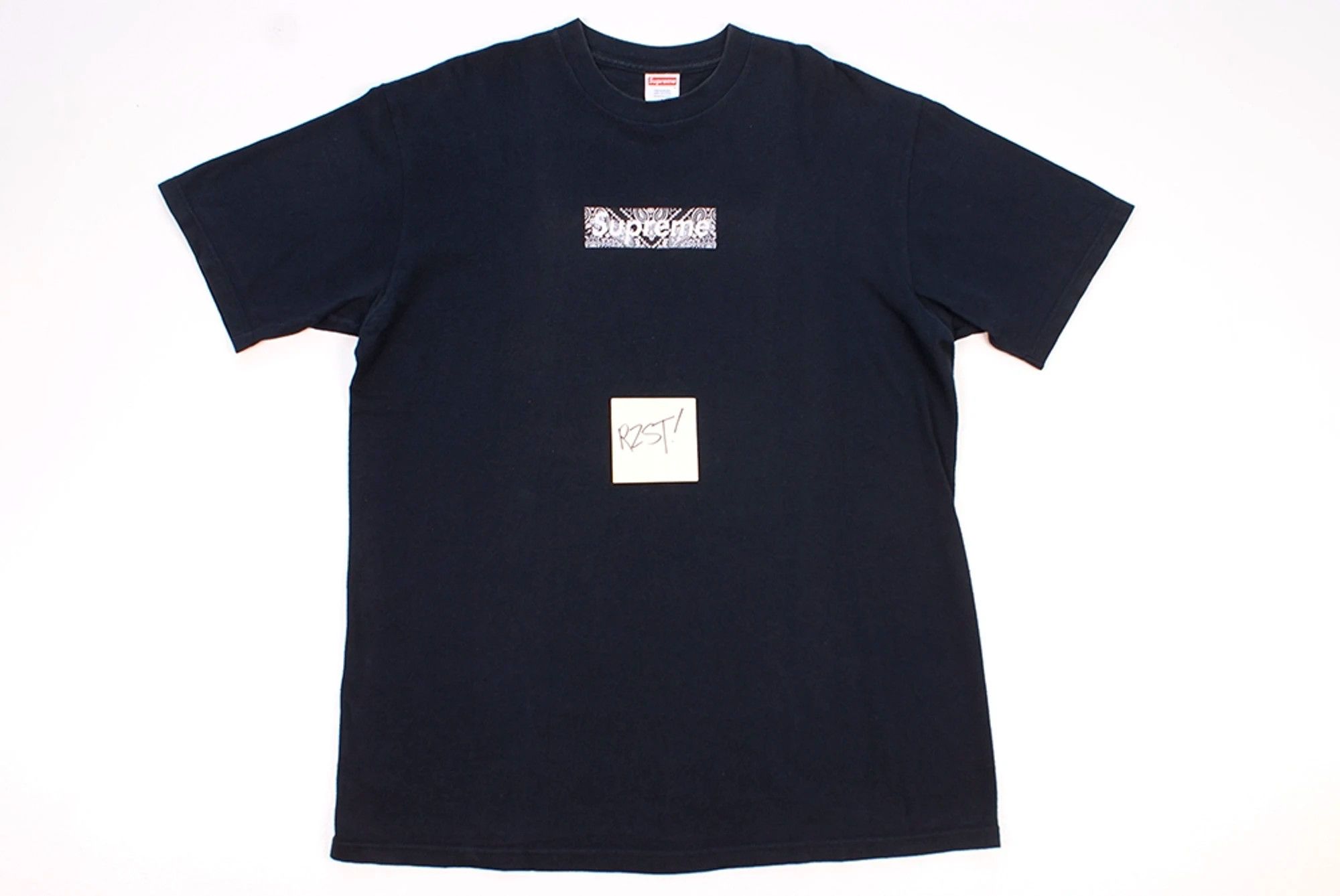 Supreme Emilio Pucci Box Logo Tee Gray with Black M Deadstock