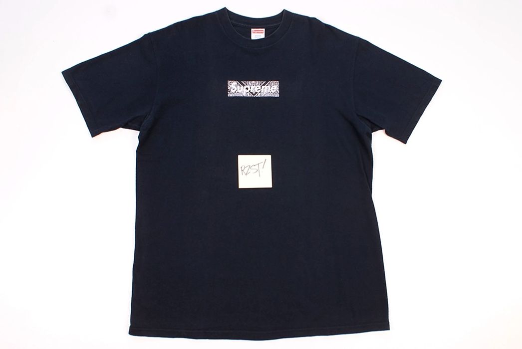 Supreme paisley outlet box logo tee