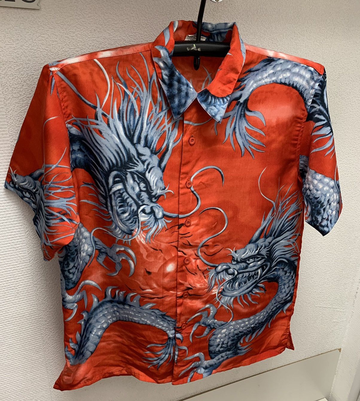 Dragon crazy Hawaii shirt Japanese brand L fullprint Japan