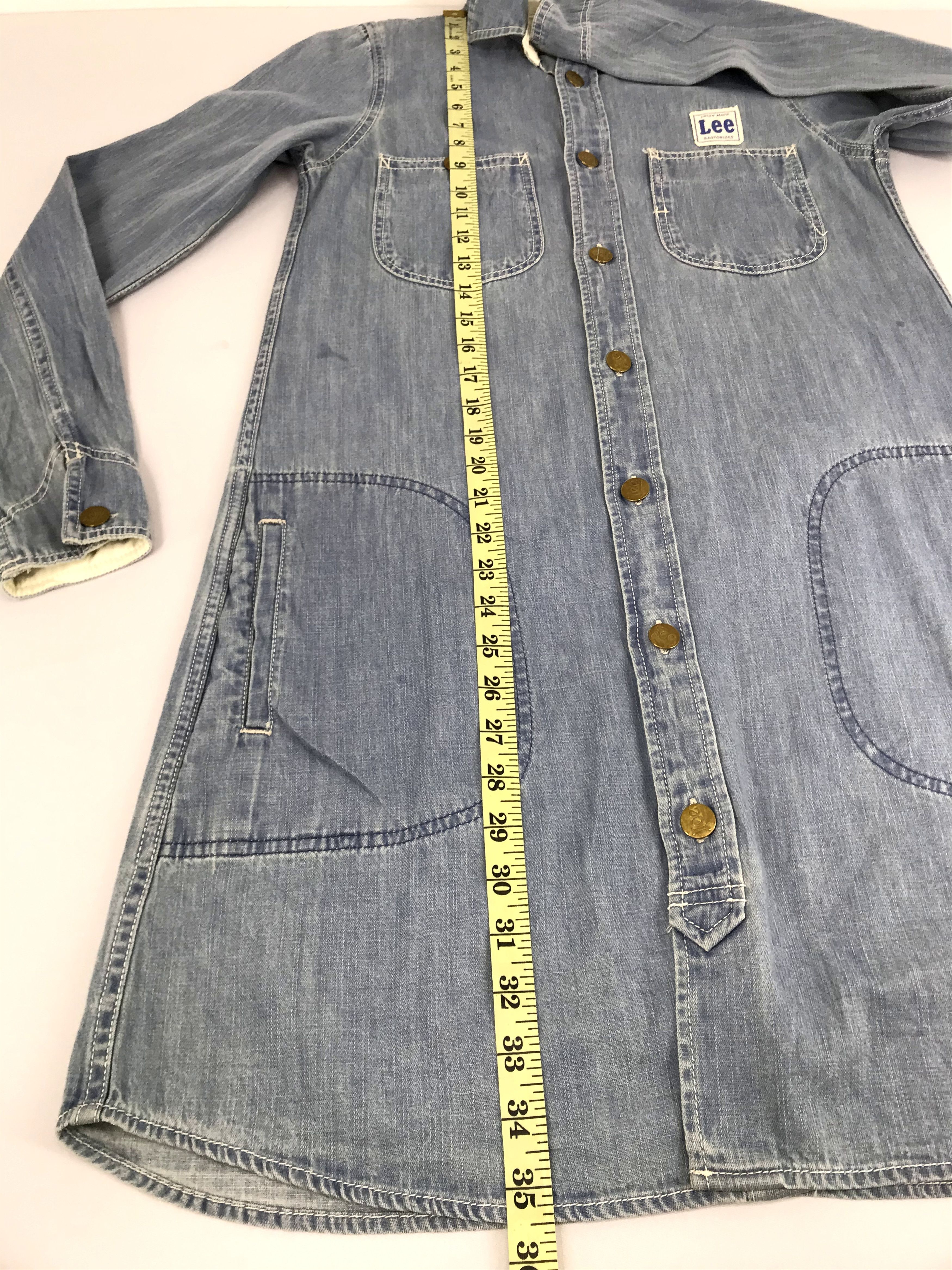 Lee Vintage Lee Union Made Denim Parka Jacket Flannel Button Up Size S / US 4 / IT 40 - 11 Thumbnail